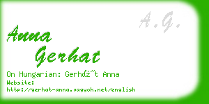 anna gerhat business card